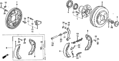 1993 del S 2 DOOR 4AT REAR BRAKE (DRUM) (S) diagram 1993 del S 2 DOOR 4AT REAR BRAKE (DRUM) (S) diagram