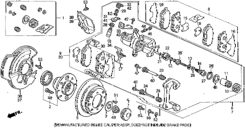 1995 del SI 2 DOOR 5MT REAR BRAKE (DISK) (SI,V-TEC) diagram 1995 del SI 2 DOOR 5MT REAR BRAKE (DISK) (SI,V-TEC) diagram