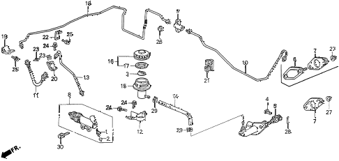 1996 del V-TEC 2 DOOR 5MT CLUTCH MASTER CYLINDER diagram 1996 del V-TEC 2 DOOR 5MT CLUTCH MASTER CYLINDER diagram