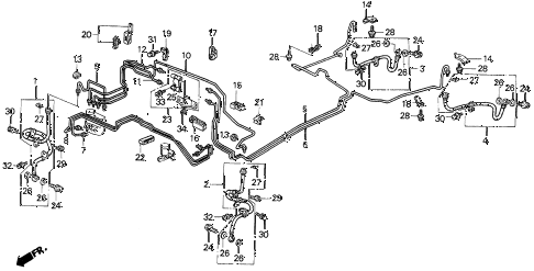 1997 del V-TEC 2 DOOR 5MT BRAKE LINES (2) diagram 1997 del V-TEC 2 DOOR 5MT BRAKE LINES (2) diagram