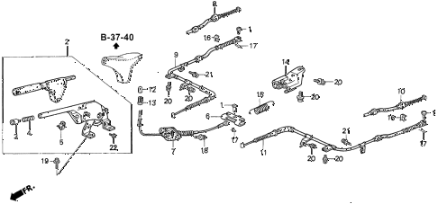 1996 del SI 2 DOOR 5MT PARKING BRAKE diagram 1996 del SI 2 DOOR 5MT PARKING BRAKE diagram