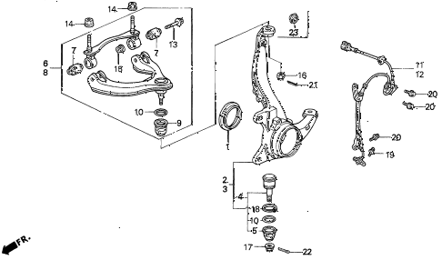 1994 del SI 2 DOOR 5MT KNUCKLE diagram 1994 del SI 2 DOOR 5MT KNUCKLE diagram