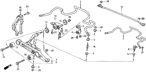 1995 del V-TEC 2 DOOR 5MT FRONT LOWER ARM diagram 1995 del V-TEC 2 DOOR 5MT FRONT LOWER ARM diagram
