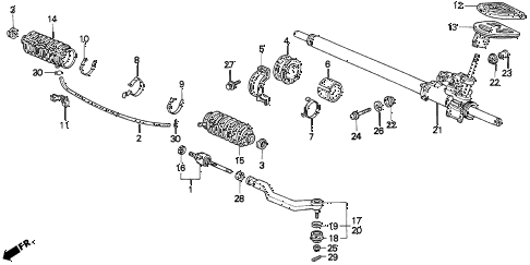 1995 del SI 2 DOOR 5MT P.S. GEAR BOX (1) diagram 1995 del SI 2 DOOR 5MT P.S. GEAR BOX (1) diagram