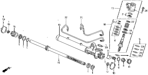 1997 del SI 2 DOOR 4AT P.S. GEAR BOX COMPONENTS (2) diagram 1997 del SI 2 DOOR 4AT P.S. GEAR BOX COMPONENTS (2) diagram
