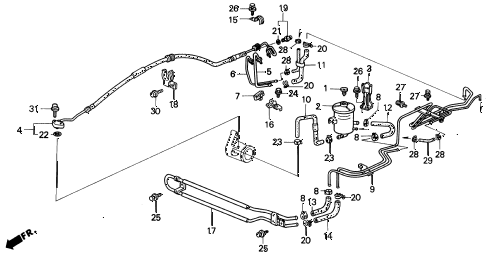 1995 del SI 2 DOOR 5MT P.S. HOSES - PIPES (1) diagram 1995 del SI 2 DOOR 5MT P.S. HOSES - PIPES (1) diagram