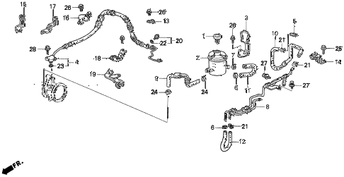 1997 del SI 2 DOOR 4AT P.S. HOSES - PIPES (2) diagram 1997 del SI 2 DOOR 4AT P.S. HOSES - PIPES (2) diagram