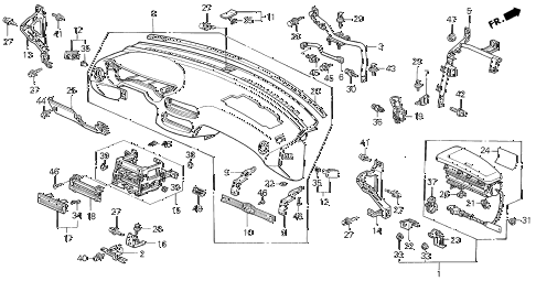 1994 del SI 2 DOOR 5MT INSTRUMENT PANEL diagram 1994 del SI 2 DOOR 5MT INSTRUMENT PANEL diagram