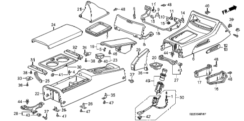 1993 del SI 2 DOOR 4AT CONSOLE diagram 1993 del SI 2 DOOR 4AT CONSOLE diagram