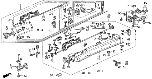 1995 del SI 2 DOOR 5MT ROOF SIDE LOCK diagram 1995 del SI 2 DOOR 5MT ROOF SIDE LOCK diagram