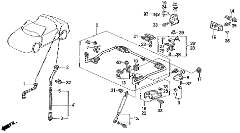 1994 del V-TEC 2 DOOR 5MT ROOF HOLDER diagram 1994 del V-TEC 2 DOOR 5MT ROOF HOLDER diagram