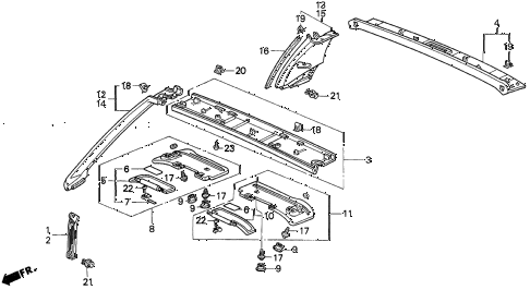 1993 del S 2 DOOR 5MT PILLAR GARNISH diagram 1993 del S 2 DOOR 5MT PILLAR GARNISH diagram