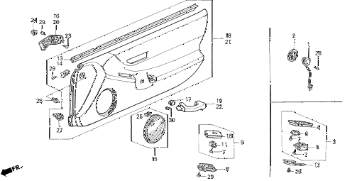 1995 del S 2 DOOR 5MT FRONT DOOR LINING diagram 1995 del S 2 DOOR 5MT FRONT DOOR LINING diagram