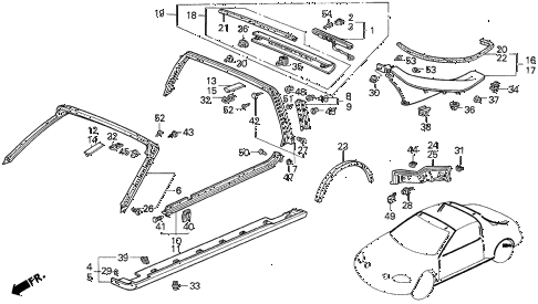 1994 del S 2 DOOR 5MT MOLDING - PROTECTOR diagram 1994 del S 2 DOOR 5MT MOLDING - PROTECTOR diagram