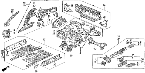1996 del S 2 DOOR 5MT BODY STRUCTURE COMPONENTS (2) diagram 1996 del S 2 DOOR 5MT BODY STRUCTURE COMPONENTS (2) diagram