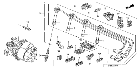 1994 del S 2 DOOR 5MT HIGH TENSION CORD - SPARK PLUG diagram 1994 del S 2 DOOR 5MT HIGH TENSION CORD - SPARK PLUG diagram