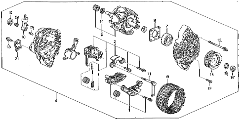 1993 del S 2 DOOR 5MT ALTERNATOR (MITSUBISHI) (1) diagram 1993 del S 2 DOOR 5MT ALTERNATOR (MITSUBISHI) (1) diagram