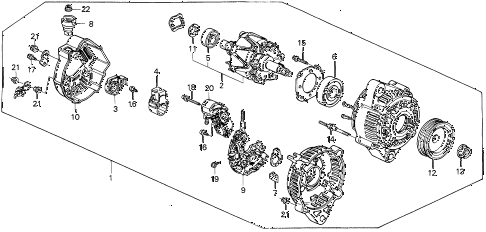 1997 del V-TEC 2 DOOR 5MT ALTERNATOR (DENSO) (2) diagram 1997 del V-TEC 2 DOOR 5MT ALTERNATOR (DENSO) (2) diagram
