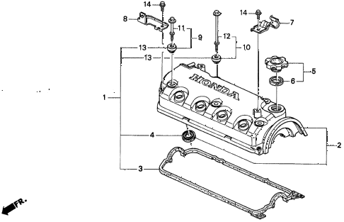1996 del S 2 DOOR 5MT CYLINDER HEAD COVER ( 1996 del S 2 DOOR 5MT CYLINDER HEAD COVER (