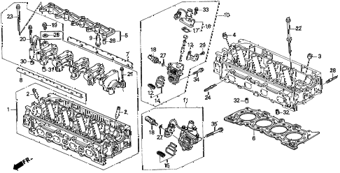 1994 del SI 2 DOOR 4AT CYLINDER HEAD (SI) diagram 1994 del SI 2 DOOR 4AT CYLINDER HEAD (SI) diagram