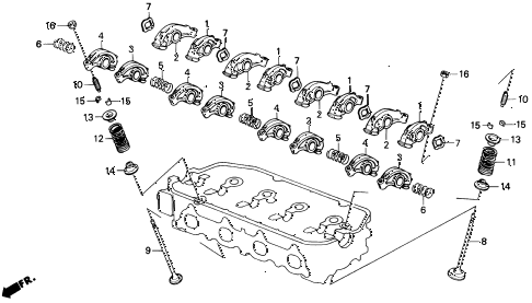 1993 del S 2 DOOR 5MT VALVE - ROCKER ARM ( 1993 del S 2 DOOR 5MT VALVE - ROCKER ARM (