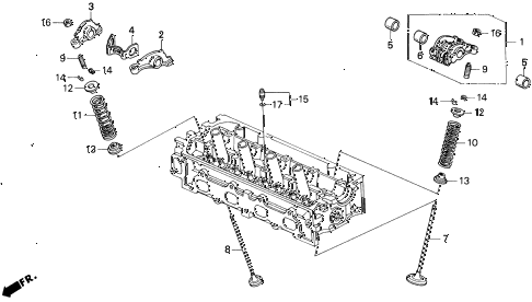 1996 del SI 2 DOOR 5MT VALVE - ROCKER ARM (SI) diagram 1996 del SI 2 DOOR 5MT VALVE - ROCKER ARM (SI) diagram