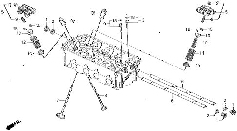 1996 del V-TEC 2 DOOR 5MT VALVE - ROCKER ARM (V-TEC) diagram 1996 del V-TEC 2 DOOR 5MT VALVE - ROCKER ARM (V-TEC) diagram