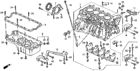 1994 del SI 2 DOOR 5MT CYLINDER BLOCK - OIL PAN ( 1994 del SI 2 DOOR 5MT CYLINDER BLOCK - OIL PAN (