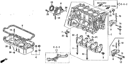 1996 del SI 2 DOOR 5MT CYLINDER BLOCK - OIL PAN ( 1996 del SI 2 DOOR 5MT CYLINDER BLOCK - OIL PAN (