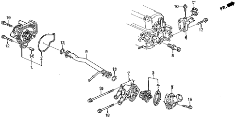 1994 del S 2 DOOR 4AT WATER PUMP - THERMOSTAT (S,SI) diagram 1994 del S 2 DOOR 4AT WATER PUMP - THERMOSTAT (S,SI) diagram