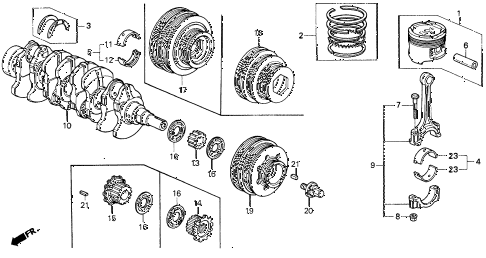 1994 del SI 2 DOOR 5MT CRANKSHAFT - PISTON diagram 1994 del SI 2 DOOR 5MT CRANKSHAFT - PISTON diagram