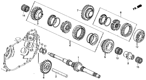 1993 del S 2 DOOR 5MT MT MAINSHAFT (S,SI) diagram 1993 del S 2 DOOR 5MT MT MAINSHAFT (S,SI) diagram