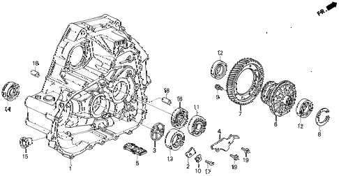 1995 del V-TEC 2 DOOR 5MT MT CLUTCH HOUSING (V-TEC) diagram 1995 del V-TEC 2 DOOR 5MT MT CLUTCH HOUSING (V-TEC) diagram