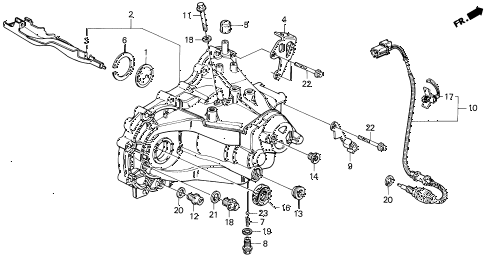 1997 del V-TEC 2 DOOR 5MT MT TRANSMISSION HOUSING (V-TEC) diagram 1997 del V-TEC 2 DOOR 5MT MT TRANSMISSION HOUSING (V-TEC) diagram