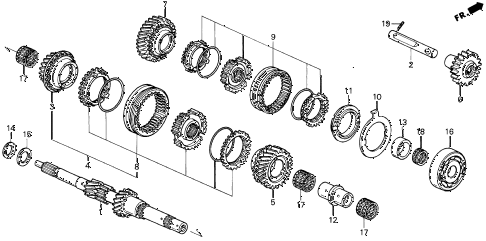 1994 del V-TEC 2 DOOR 5MT MT MAINSHAFT (V-TEC) diagram 1994 del V-TEC 2 DOOR 5MT MT MAINSHAFT (V-TEC) diagram