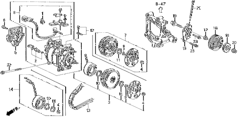 1993 del S 2 DOOR 4AT A/C COMPRESSOR (SANDEN) ( 1993 del S 2 DOOR 4AT A/C COMPRESSOR (SANDEN) (