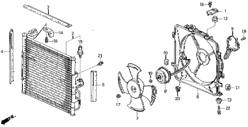 1996 del V-TEC 2 DOOR 5MT A/C AIR CONDITIONER (CONDENSER) diagram 1996 del V-TEC 2 DOOR 5MT A/C AIR CONDITIONER (CONDENSER) diagram