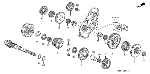 1995 civic DX 3 DOOR 4AT AT COUNTERSHAFT diagram 1995 civic DX 3 DOOR 4AT AT COUNTERSHAFT diagram