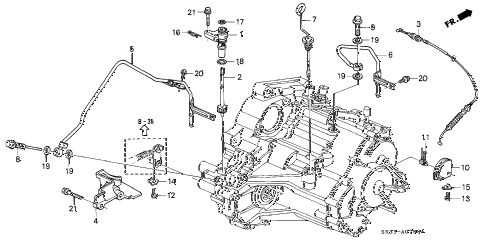 1993 civic DX 3 DOOR 4AT AT CONTROL LEVER diagram 1993 civic DX 3 DOOR 4AT AT CONTROL LEVER diagram