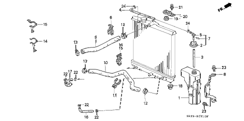 1995 civic CX 3 DOOR 5MT RADIATOR HOSE diagram 1995 civic CX 3 DOOR 5MT RADIATOR HOSE diagram