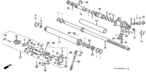 1994 civic DX 3 DOOR 4AT P.S. GEAR BOX COMPONENTS diagram 1994 civic DX 3 DOOR 4AT P.S. GEAR BOX COMPONENTS diagram