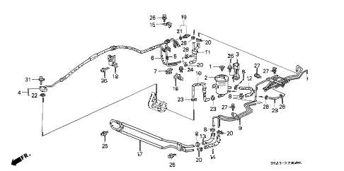 1995 civic DX 3 DOOR 4AT P.S. HOSES - PIPES diagram 1995 civic DX 3 DOOR 4AT P.S. HOSES - PIPES diagram