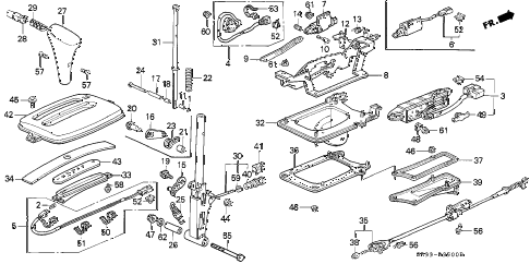 1995 civic DX 3 DOOR 4AT SELECT LEVER diagram 1995 civic DX 3 DOOR 4AT SELECT LEVER diagram