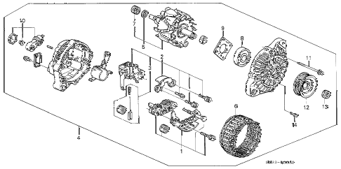 1994 civic CX 3 DOOR 5MT ALTERNATOR (MITSUBISHI) (2) diagram 1994 civic CX 3 DOOR 5MT ALTERNATOR (MITSUBISHI) (2) diagram