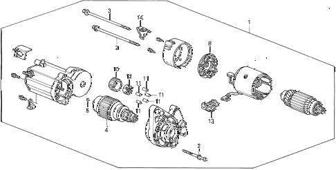 1992 civic CX 3 DOOR 5MT STARTER MOTOR (DENSO) (2) diagram 1992 civic CX 3 DOOR 5MT STARTER MOTOR (DENSO) (2) diagram