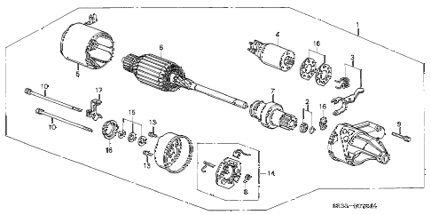 1993 civic DX 3 DOOR 5MT STARTER MOTOR (HITACHI) diagram 1993 civic DX 3 DOOR 5MT STARTER MOTOR (HITACHI) diagram