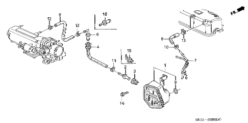 1992 civic SI 3 DOOR 5MT BREATHER CHAMBER diagram 1992 civic SI 3 DOOR 5MT BREATHER CHAMBER diagram