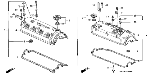 1994 civic DX 3 DOOR 4AT CYLINDER HEAD COVER diagram 1994 civic DX 3 DOOR 4AT CYLINDER HEAD COVER diagram