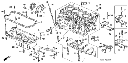 1994 civic VX 3 DOOR 5MT CYLINDER BLOCK - OIL PAN diagram 1994 civic VX 3 DOOR 5MT CYLINDER BLOCK - OIL PAN diagram