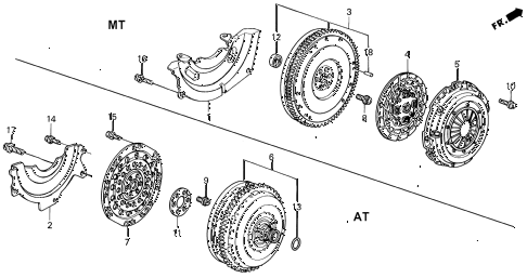 1992 civic DX 3 DOOR 5MT CLUTCH - TORQUE CONVERTER diagram 1992 civic DX 3 DOOR 5MT CLUTCH - TORQUE CONVERTER diagram